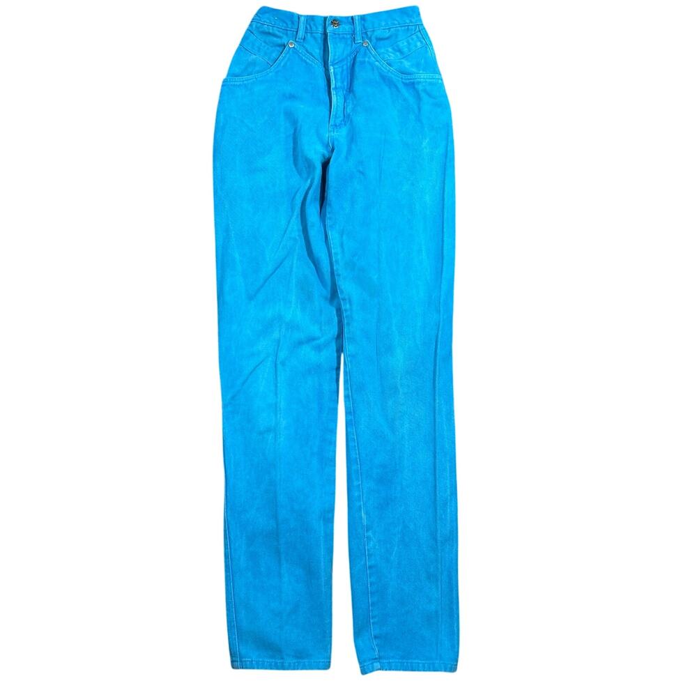 Vintage Blaze Bareback Jeans Womens 25x35 Turquoise Western Denim High Rise